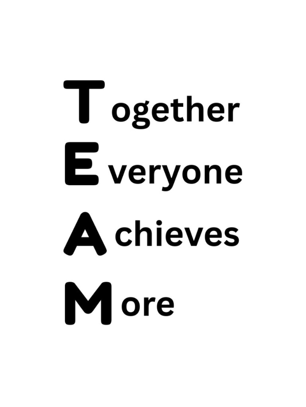 NWT TEAM Classroom Wall Sticker 25x18 Together Everyone Achieves More